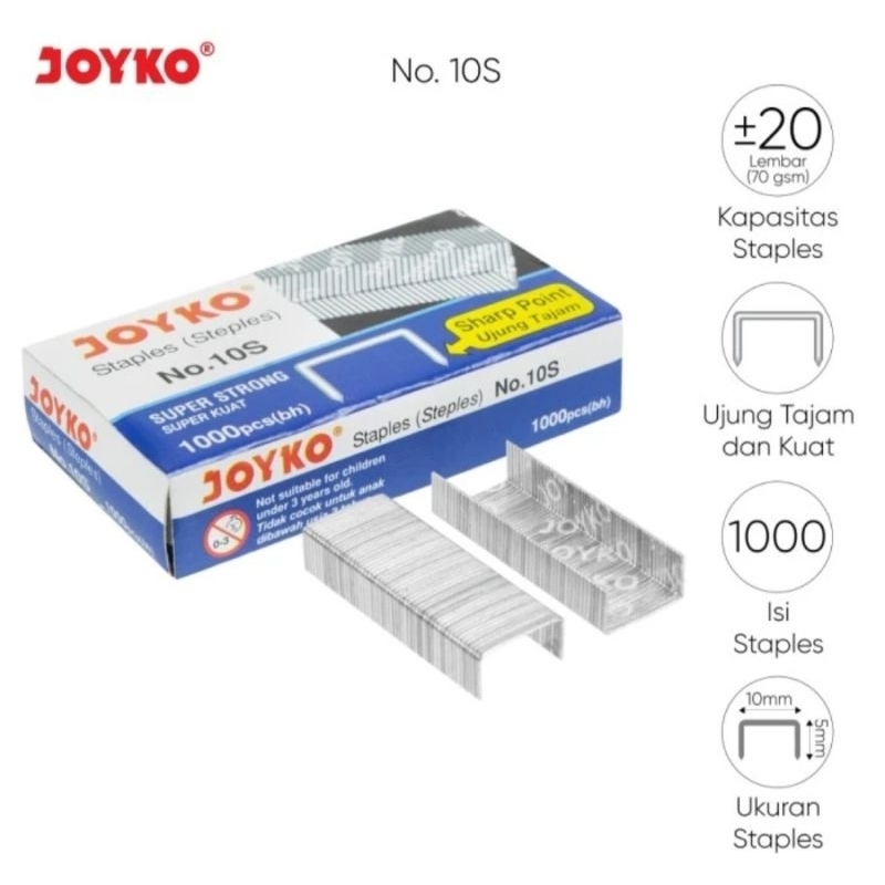 

Isi stapler / Refill / Staples No 10N (Kecil) merk JOYKO - 10S