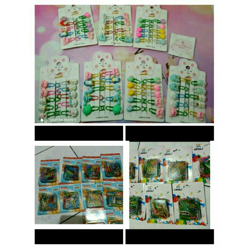 

paper klip kertas xingli / kenko warna warni/ klip clay