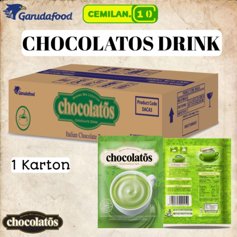 

Minuman Chocolatos Drink matcha 1 karton 8 renceng