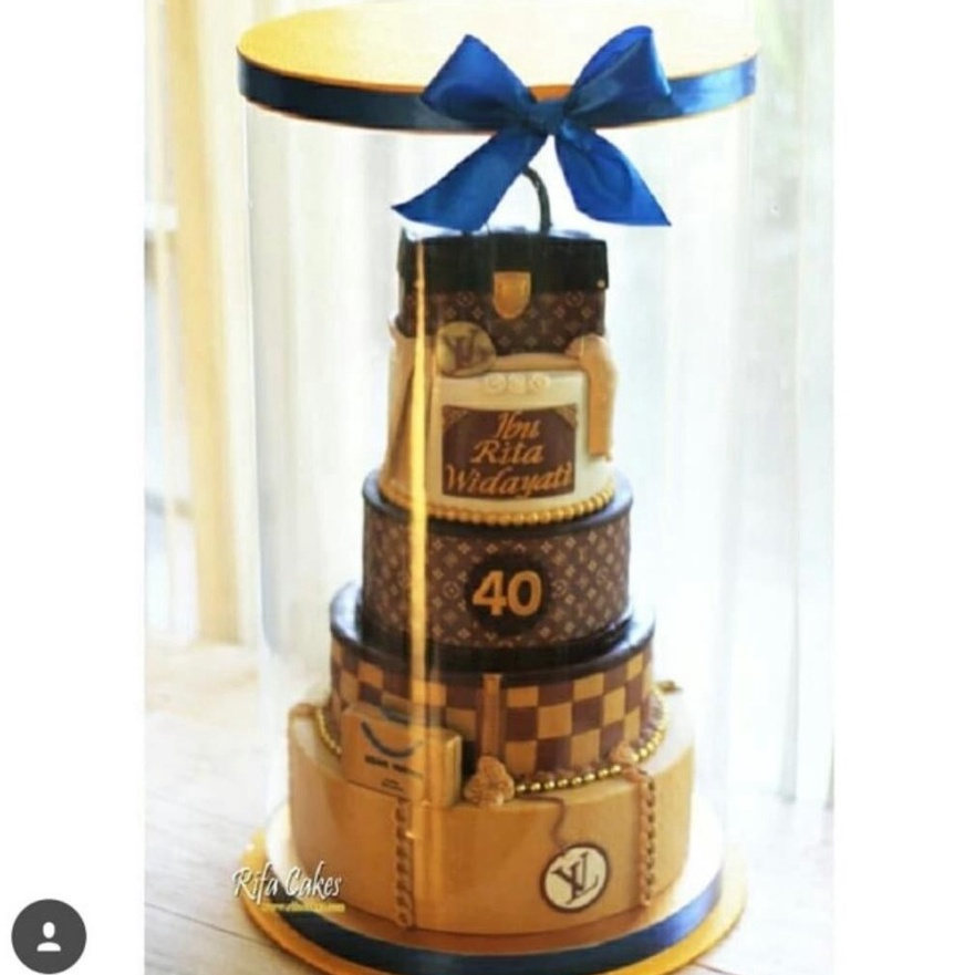 Hot D35 x T7 Cm Cake Box Bulat Tinggi Kue Tart Wedding Pernikahan Ultah