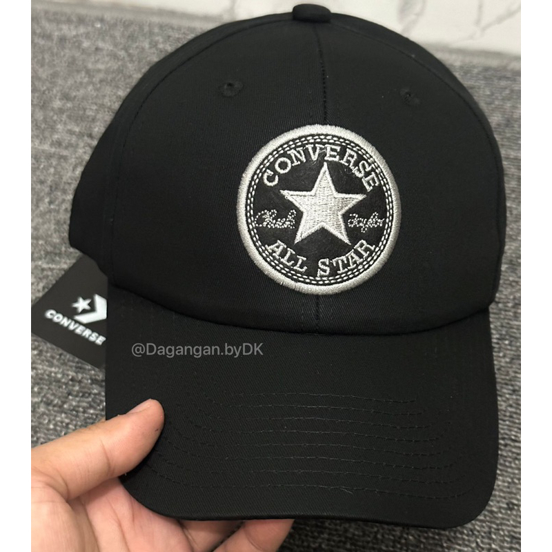 Topi Converse Cap Logo Silver Original 100% Hitam