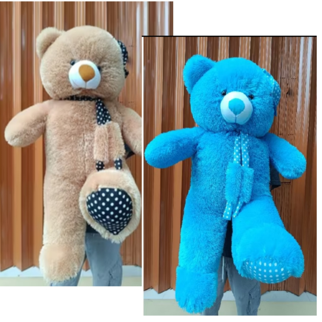 BONEKA TEDDY BEAR SYAL TELAPAK KAKI/BONEKA TEDDY BEAR JUMBO UKURAN 1.6 METER LABEL SNI