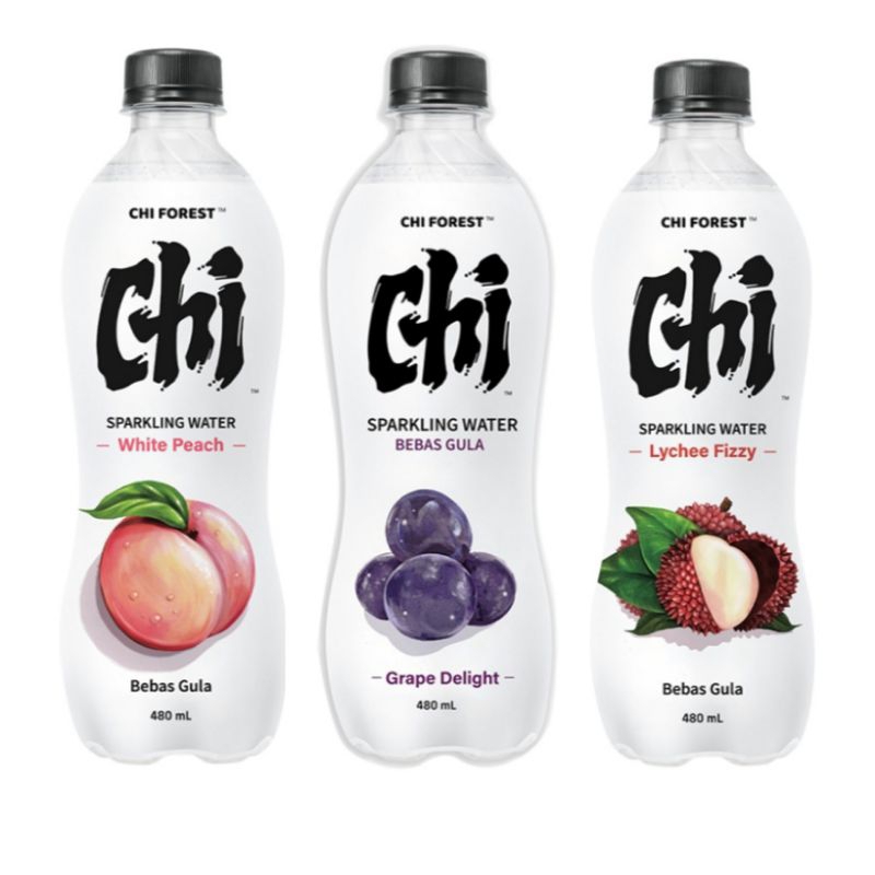 

(instant saja) CHI FOREST Sparkling Water peach Lychee grape minuman soda