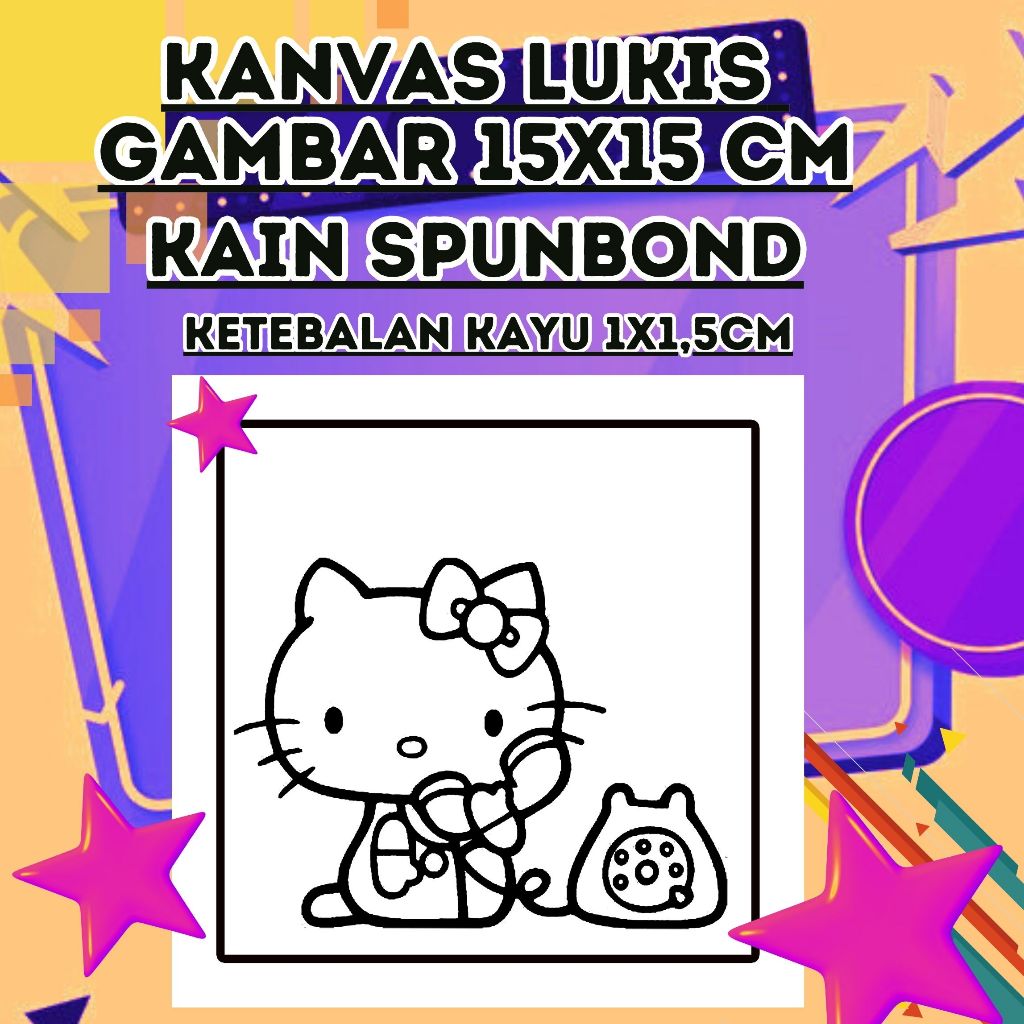 

kanvas lukis gambar 15x15 cm harga terjangkau