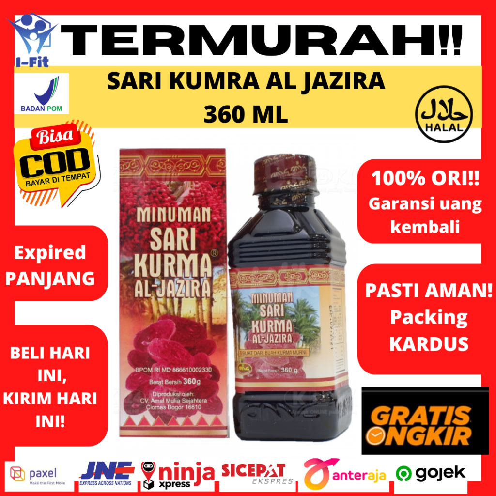 

Sari Kurma Al Jazira Original 360 Gram Aljazira Al-Jazira Minuman Kesehatan Kurma Murni