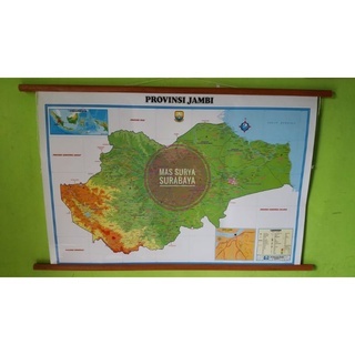 

Peta Provinsi Jambi Kecil Bingkai Kayu