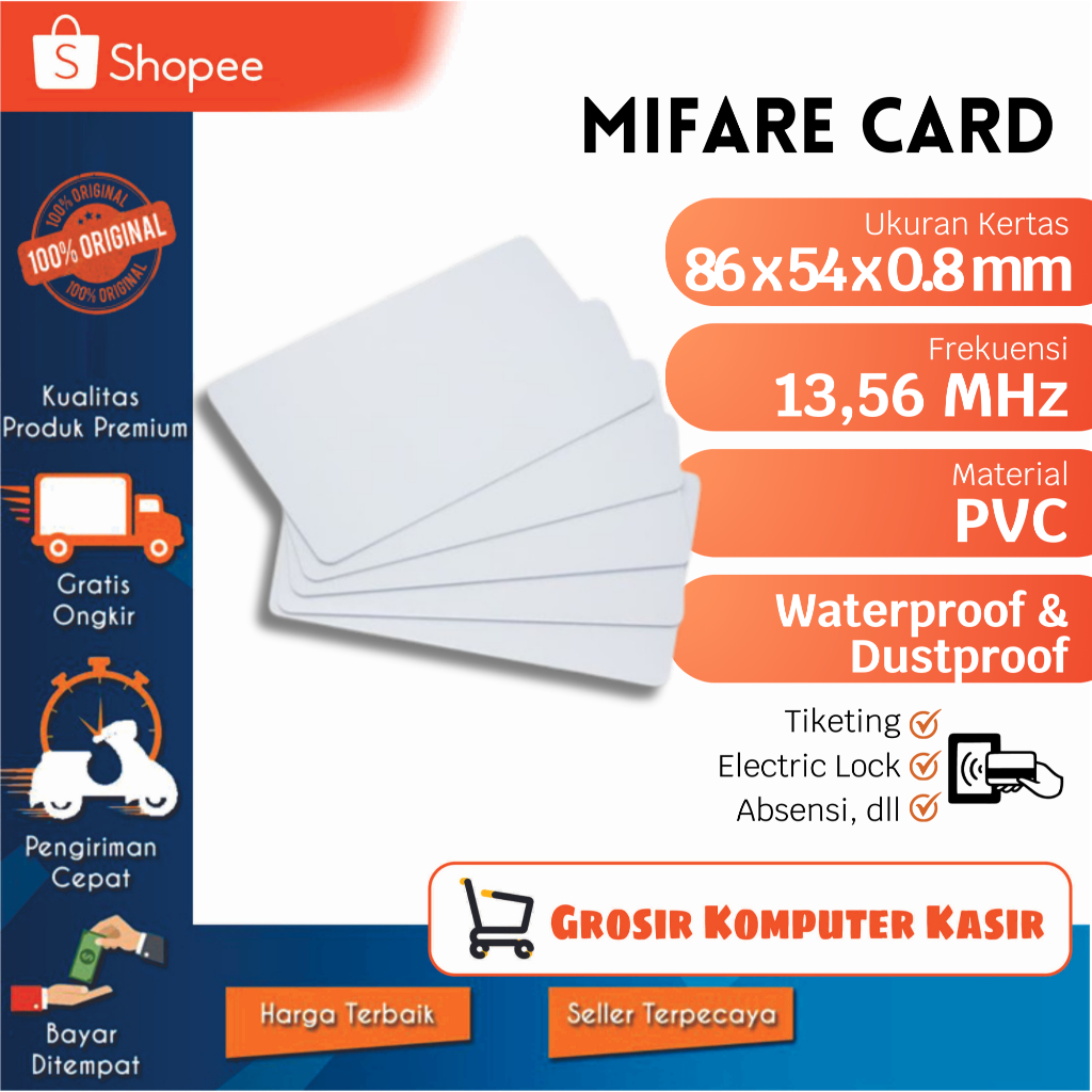 

Kartu Mifare 13.56Mhz 1K Smart Card Contactless RFID