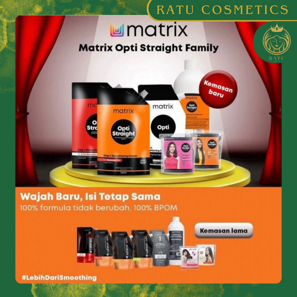 MATRIX Opti Straight 125 ml dan 500ml | Obat Smoothing Matrix Step 1 dan Step 2