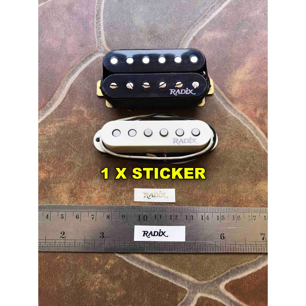 Sticker Tempel Pickup Tulisan Radix For Humbucker Single Soapbar Pickups Guitar Or Bass Electric Dec