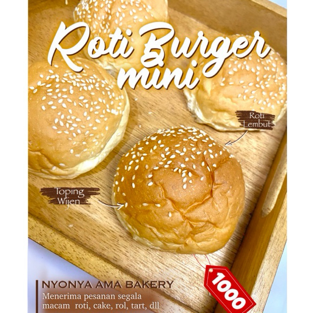 

Roti Burger MINI 7-8cm | Roti Kosong | Roti Wijen