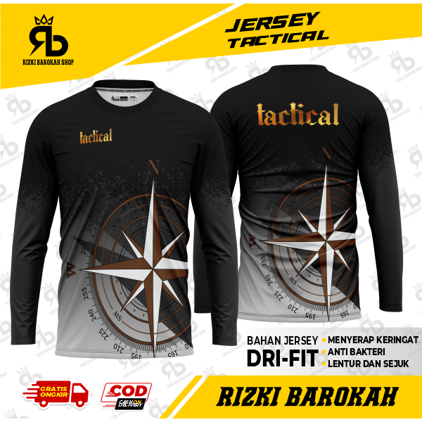 JERSEY TACTICAL FULL PRINTING / JERSEY TACTICAL LENGAN PANJANG DAN PENDEK / KAOS TACTICAL DRYFIT