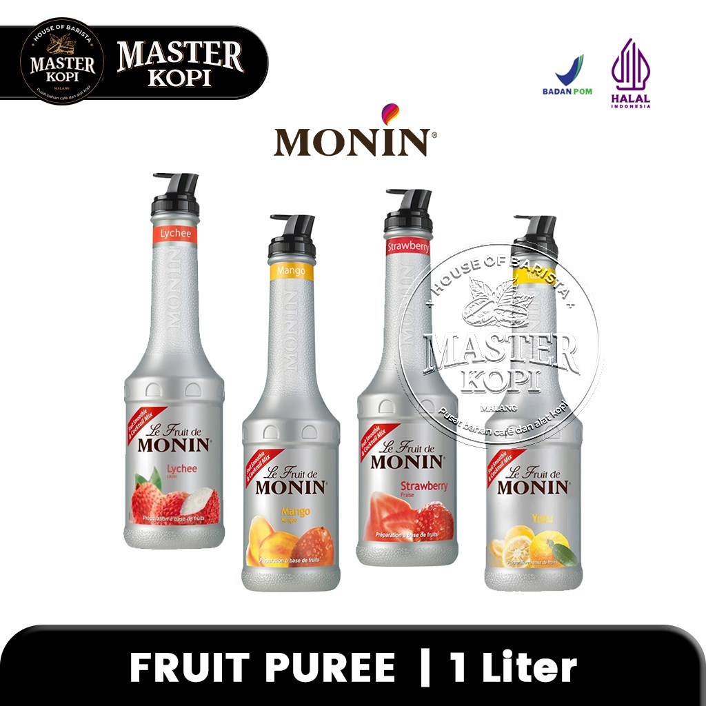 

Monin Fruit Puree Yuzu / Lychee / Mango / Strawberry - Botol 1 Liter