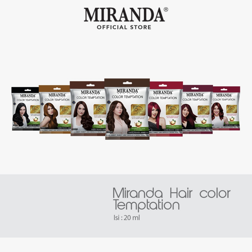 ✦DEUS✦MIRANDA Hair Color Temptation Sachet Cat Pewarna Rambut Semir Sachet Instant