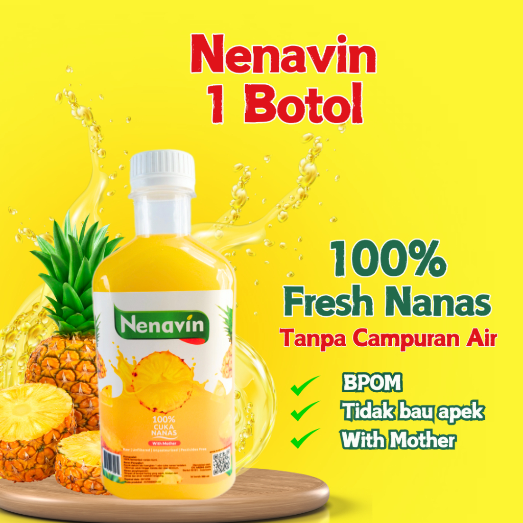 

Nenavin Turunkan Kadar Gula Darah Cuka Nanas Asli With Mother 300 ml