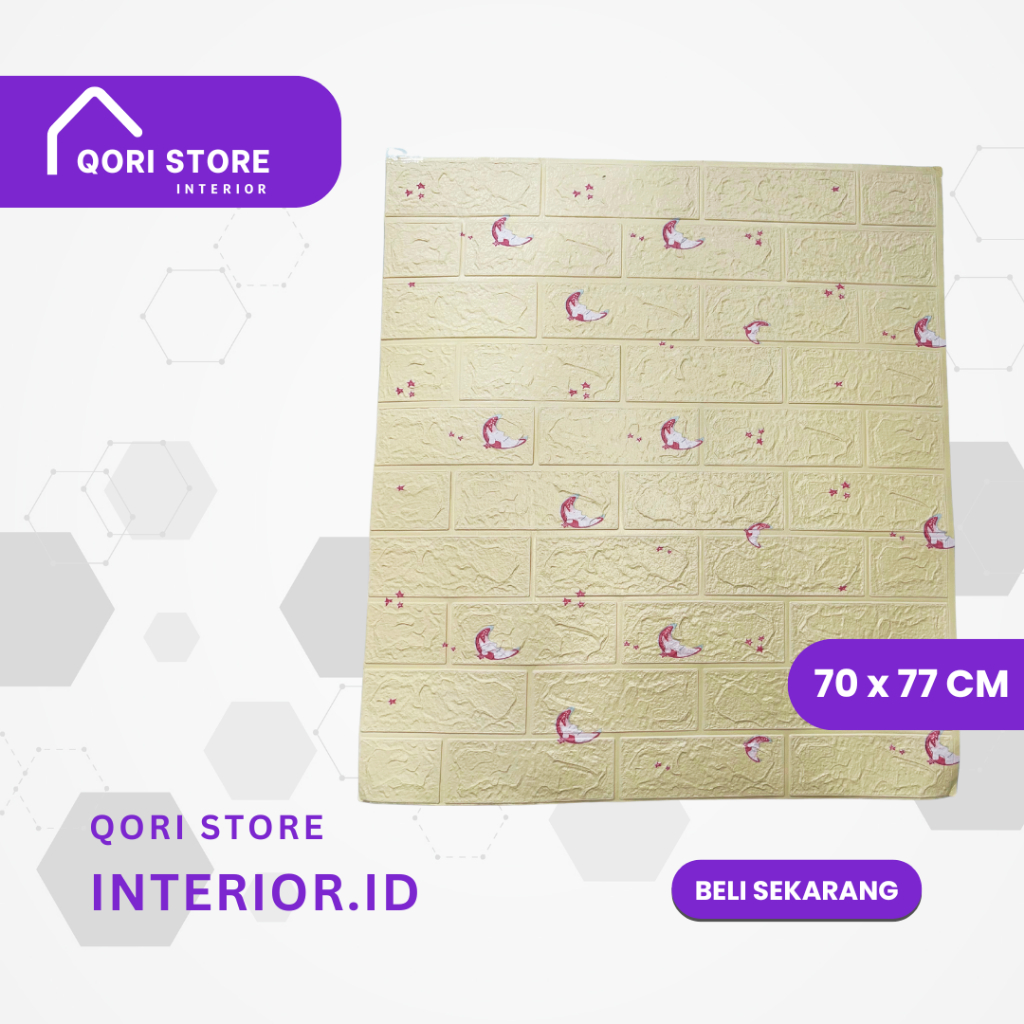 Wallpaper 3D Modern Foam peredam panas dan suara motif 1 Pcs