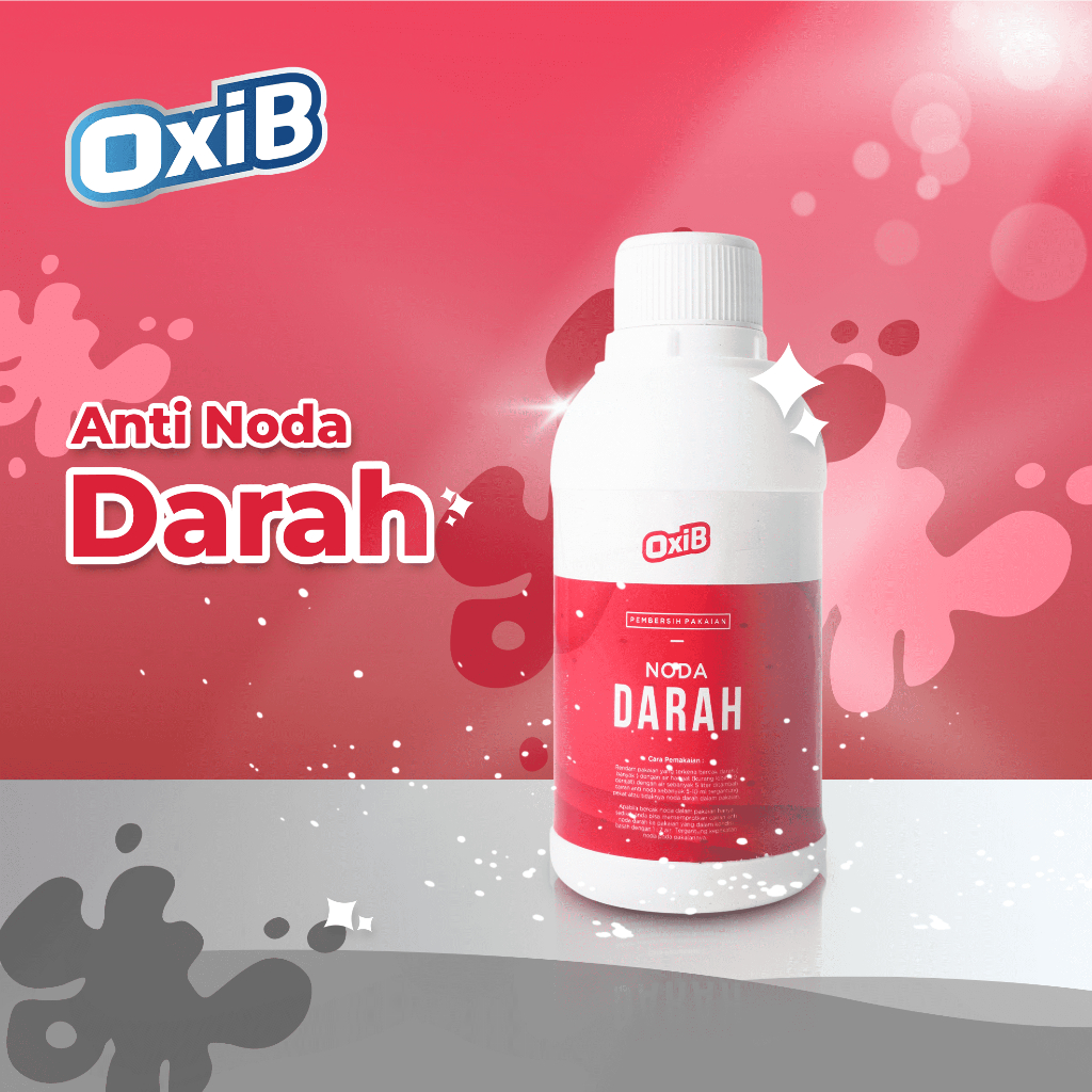 INSTANT OxiB Anti Noda Darah Pembersih Noda Darah Penghilang Noda Darah Pencuci Noda Darah Ampuh