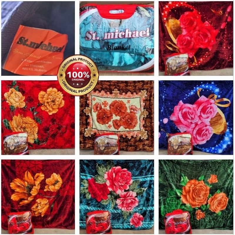 Selimut St Michael 100% asli tebal dan lembut