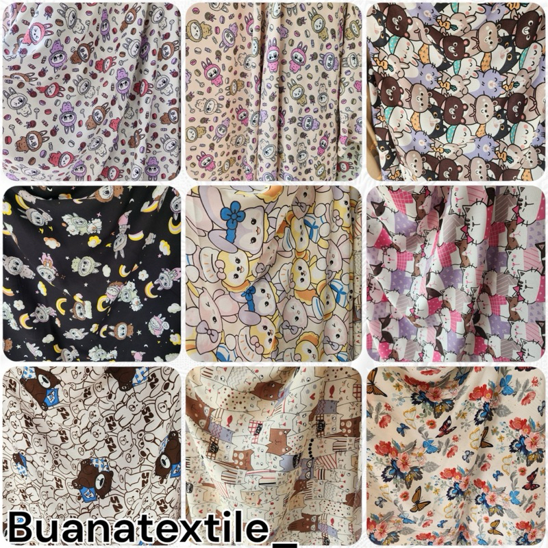 KAIN KATUN RAYON VISCOSE PREMIUM | KAIN RAYON PREMIUM | KAIN KATUN RAYON METERAN | KATUN RAYON MOTIF