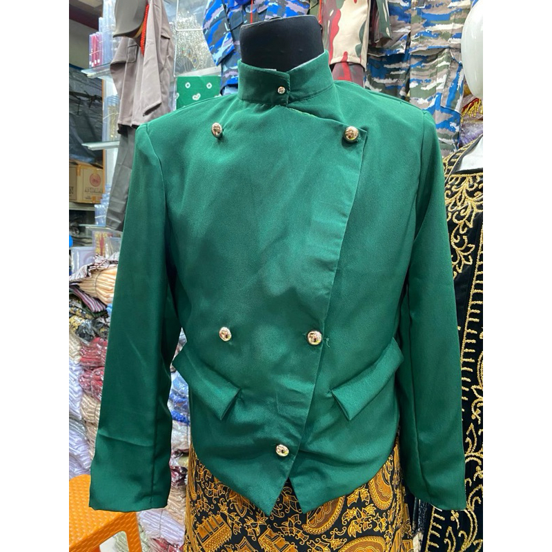 Beskap solo hijau emerald/Beskap solo hijau botol