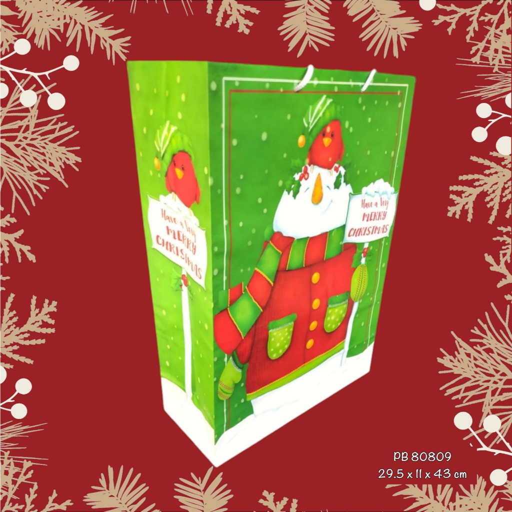 

TOKO ANQA - Tas Kado Paper Bag Gift Bag tema Natal 43 x 29.5 x 11cm PB 80809