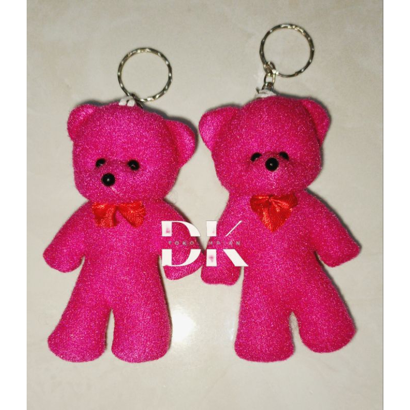 Gantungan Boneka Beruang Teddy Bear kecil mini 11 cm murah Aksesoris Tas Selempang Ransel Totebag Ga