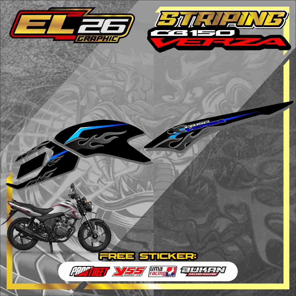 637 STRIPING STICKER CB150 VERZA  - STICKER  CB 150 VERZA MOTIF STAR
