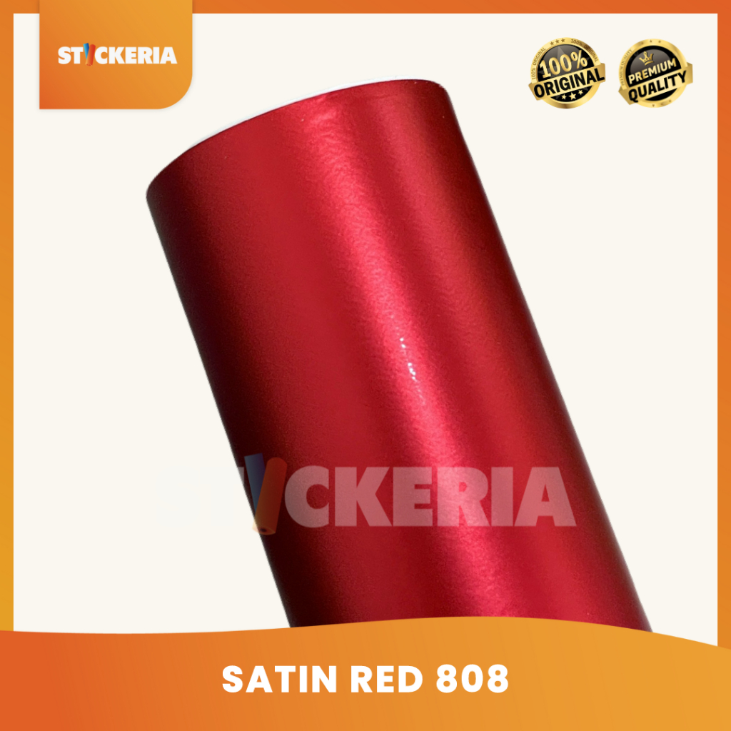 Skotlet Merah PCX Matte Chrome Lebar 50cm / Sticker Satin Red 808 / Stiker Scotlite Candy Metallic D