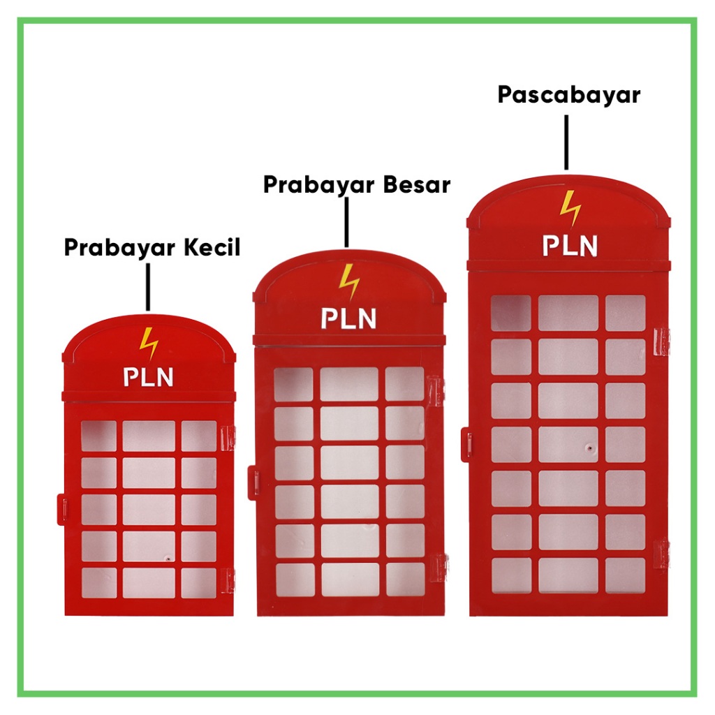 Box Meteran Listrik Akrilik PLN Token Prabayar/Pacabayar/Listrik Pintar