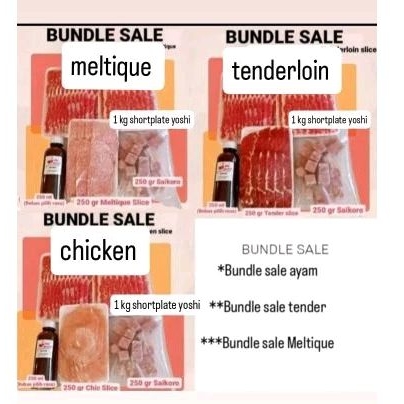 

Bundle sale tenderloin