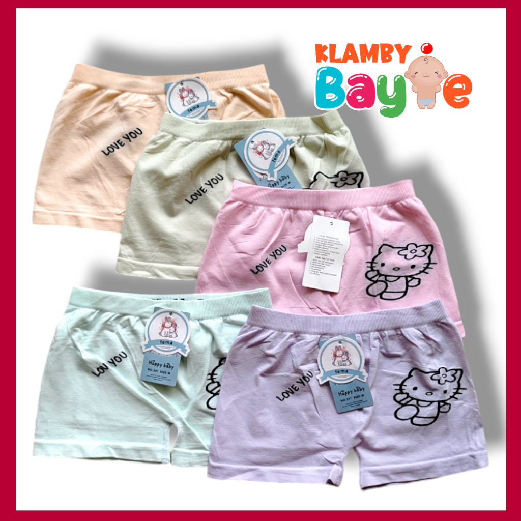 FEMA KIDS Celana Dalam Boxer Anak Perempuan Motif Hello Kitty / Celana Dalam Anak Cewek CD Anak