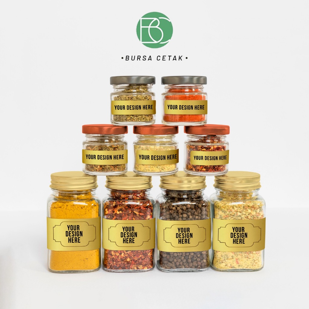 

Promo BURSA CETAK - Print Sticker Label Gold A3+ / Cetak Stiker Emas Custom / Lebel Nama Makanan