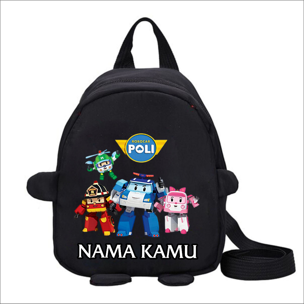 Tas Backpack Anak Karakter Kartun Robocar Poli Tas Anak Laki-laki  Perempuan