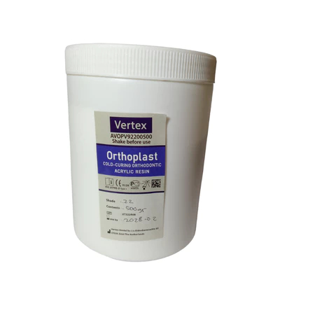 Vertex Orthoplast Acrylic Powder 500g (Clear)