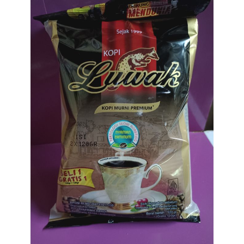 

KOPI LUWAK BOGOF 1 PACK ISI 2 (120g+120g)