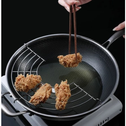 Peniris Minyak Wajan / Alat Tirisan Gorengan / Tempat Tirisan Tempura Stainless Steel Murah