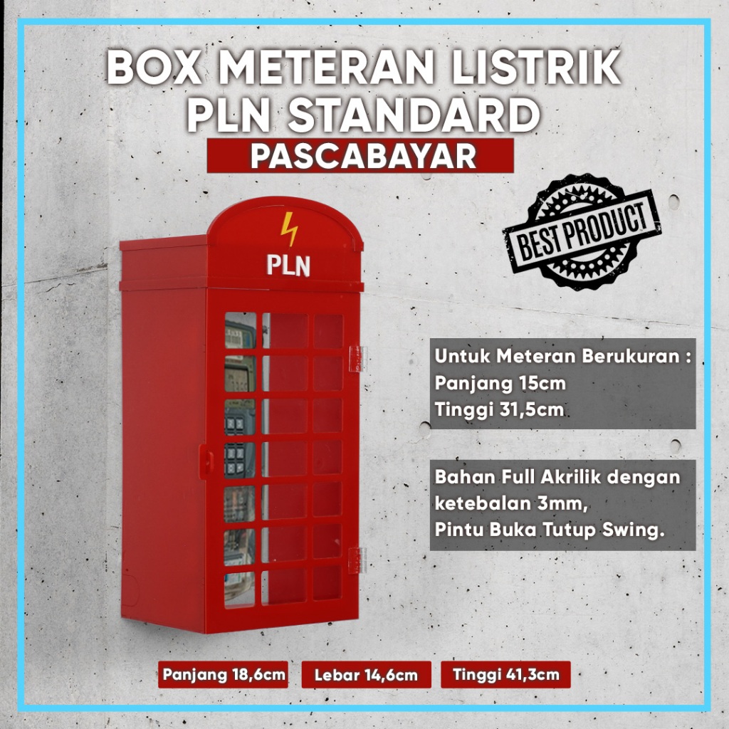 Box Meteran Listrik Akrilik Pascabayar London Edition
