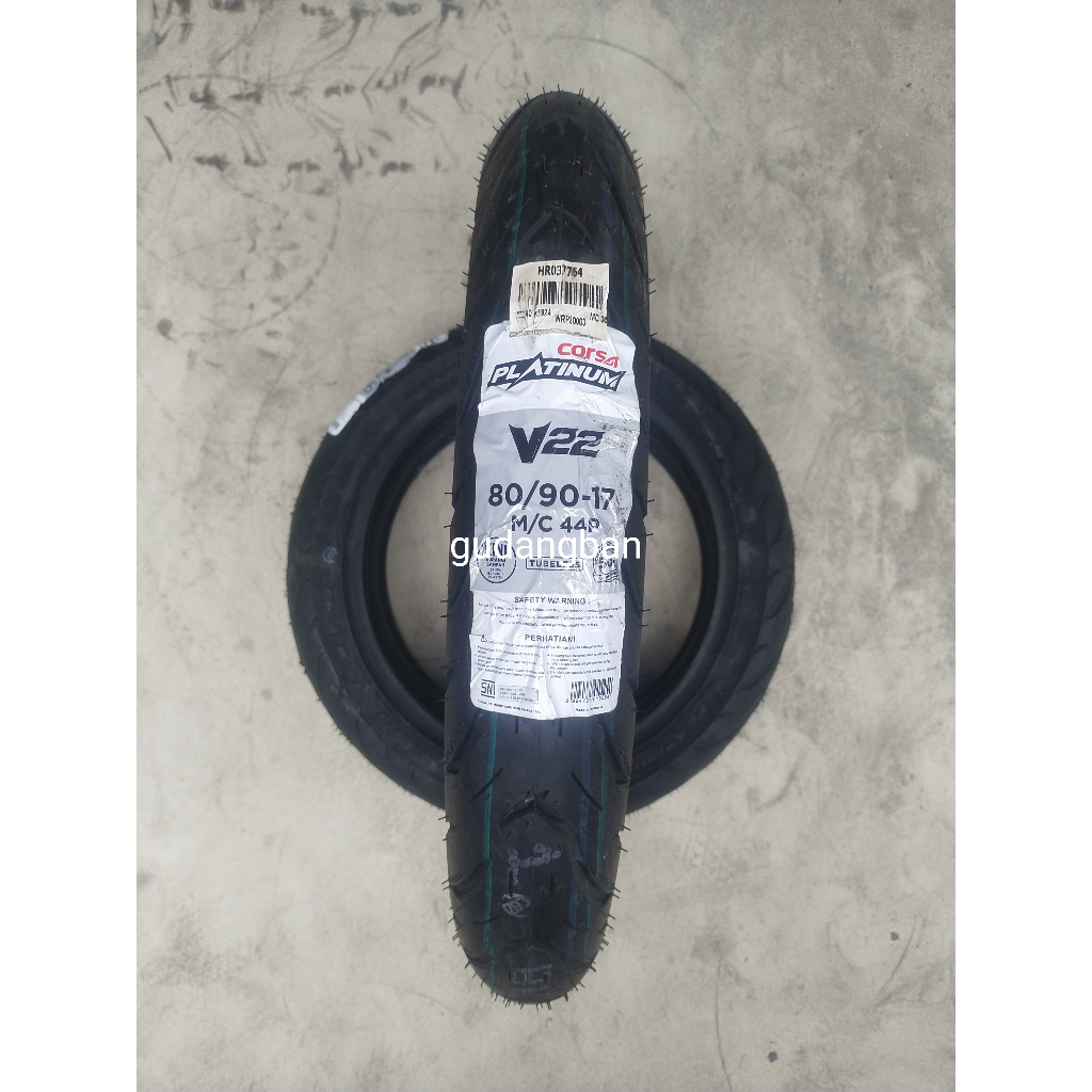 Ban Corsa 80 90 - 17 luar motor Bebek Platinum V22 free pentil Tubeles