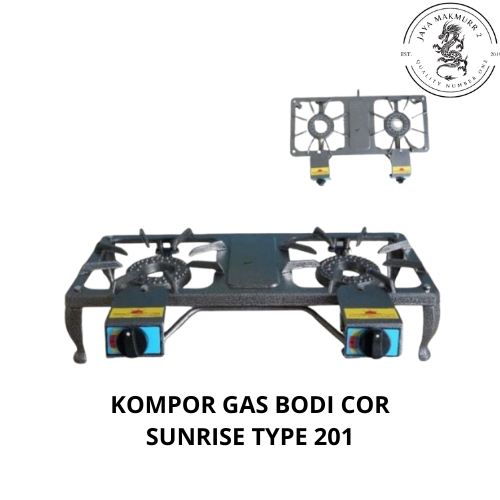 KOMPOR GAS BODI COR SUNRISE TYPE 201 AUTO SNI KOMPOR MARTABAK 1 TUNGKU DAN 2 TUNGKU