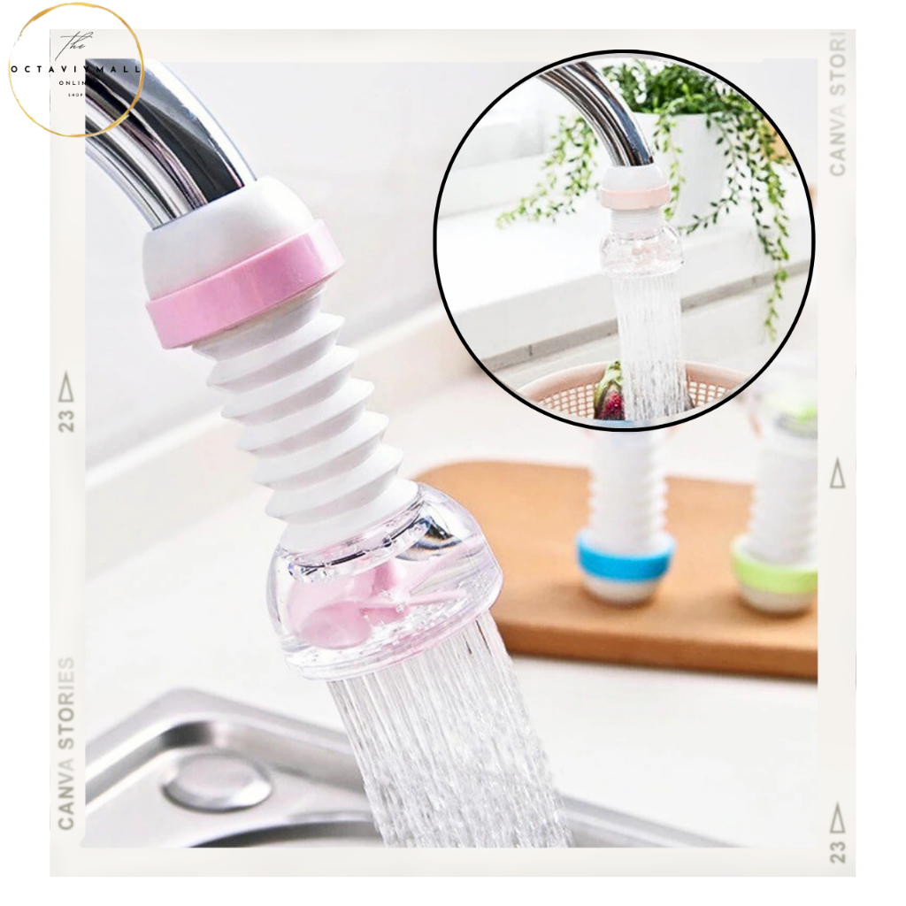 Sambungan kran air + klem  Penyambung kran 380° klem , Sambungan Kran Air Flexible Filter Shower