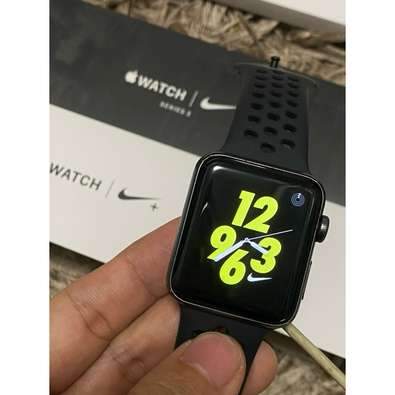 Apple watch series 3 NIKE + Sport edition (GPS) 42mm SPACE GREY ORI IBOX | bersih rapi wangi lengkap