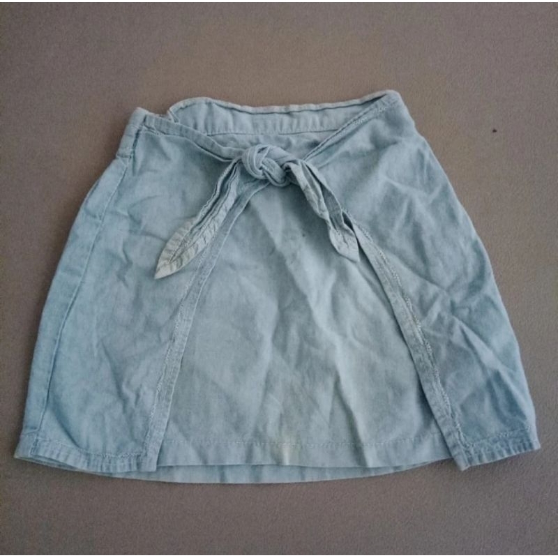 Preloved Rok pendek anak perempuan Jeans biru second bekas blue