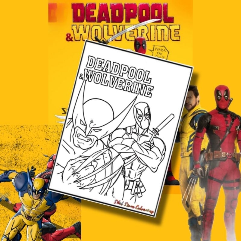 

Kertas Mewarnai Anak Tema Deadpool & Wolverine / Kertas Gambar (12 Lembar)