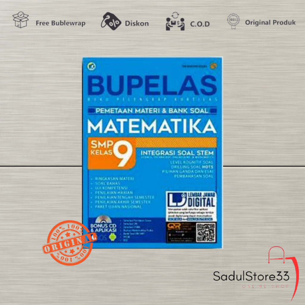 BUKU PELAJARAN SMP - BUPELAS PEMETAAN MATERI & BANK SOAL MATEMATIKA SMP KELAS 9