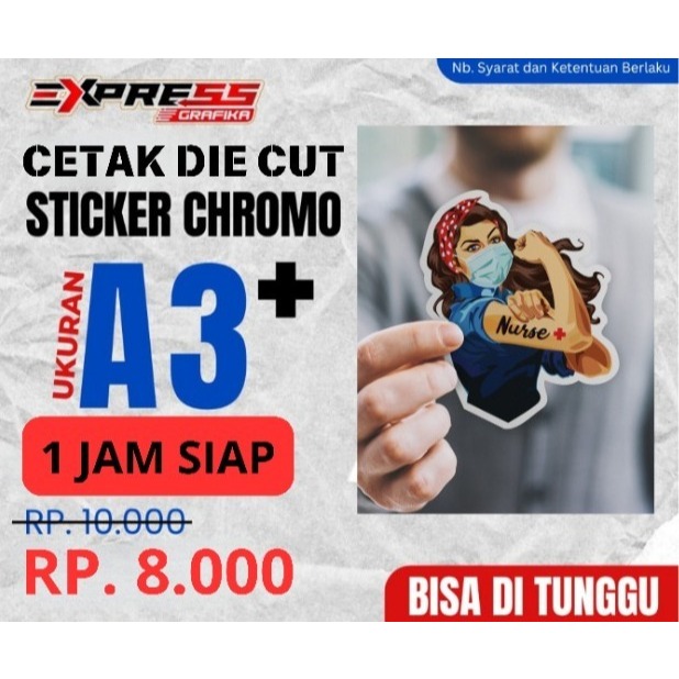 

CETAK STIKER LABEL CHROMO KEMASAN A3 + DIE CUT