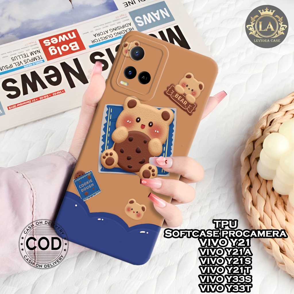Case VIVO Y21/Y21A/Y21S/Y21T/Y33S/Y33T - Fashion Case Bear - Softcase VIVO Y21/Y21A/Y21S/Y21T/Y33S/Y