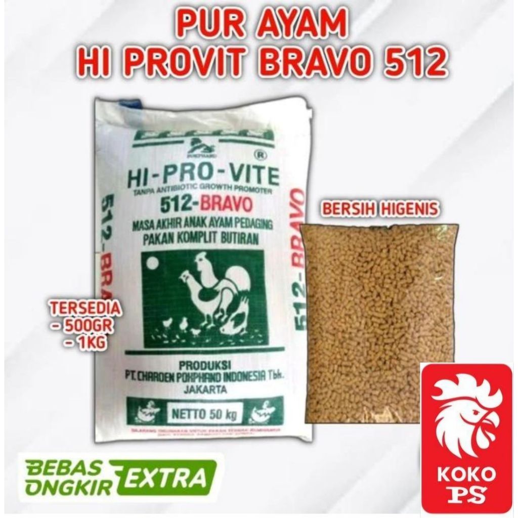 PUR AYAM  512 PUR AYAM PEDAGING 512 1KG HI PROVIT BR 512 PEDAGING