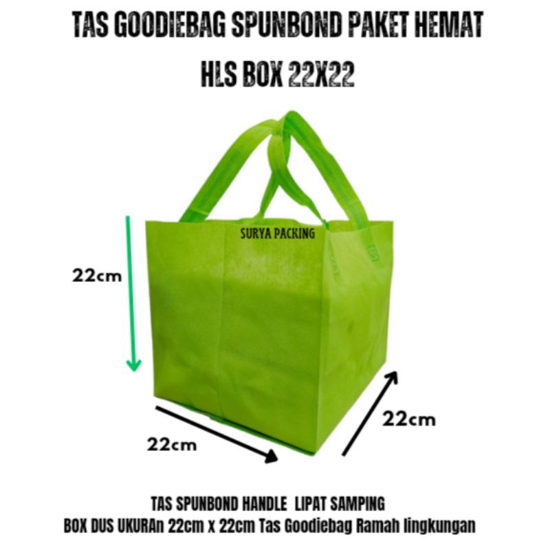 

LusinTas Goodie Bag Lipat Samg Box Kotak Nasi Hajatan 22x22ISI 12PCS