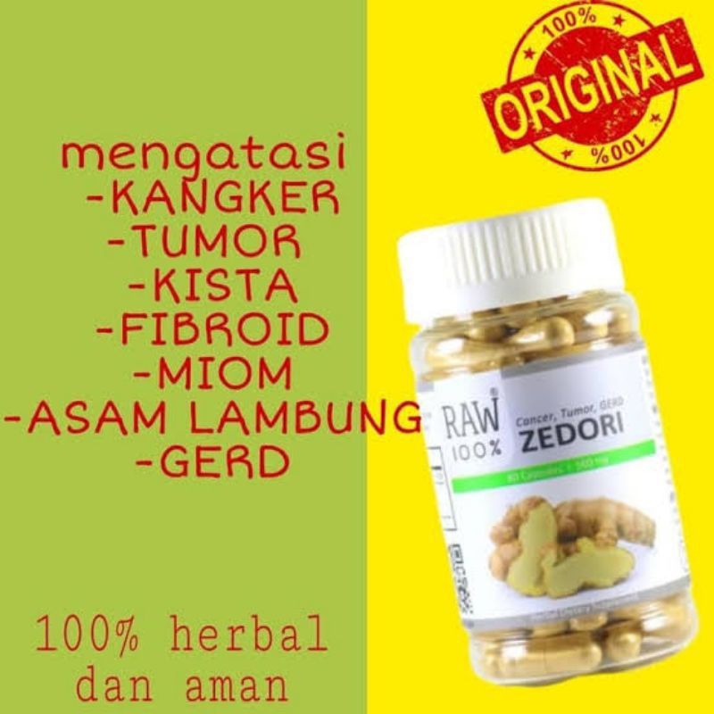 RAW 100 ZEDORI Asli Obat Asam Lambung, Gerd, Kista, Maag Original Herbal