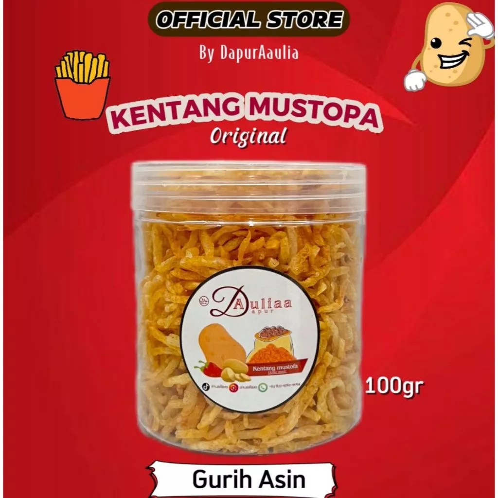 

Kentang mustofa toples 500ml mustofa kering asin gurih cocok untuk lauk makan anak