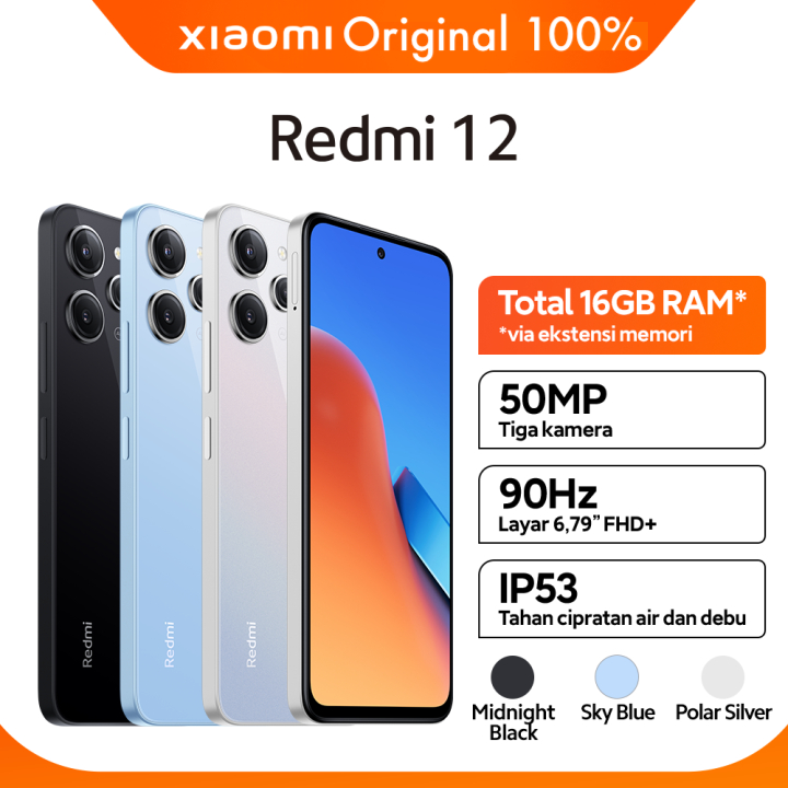 Xiaomi Redmi 12 256GB Original Garansi Resmi 128GB Ram 8GB 8/128 8/256 Indonesia Global Siomi